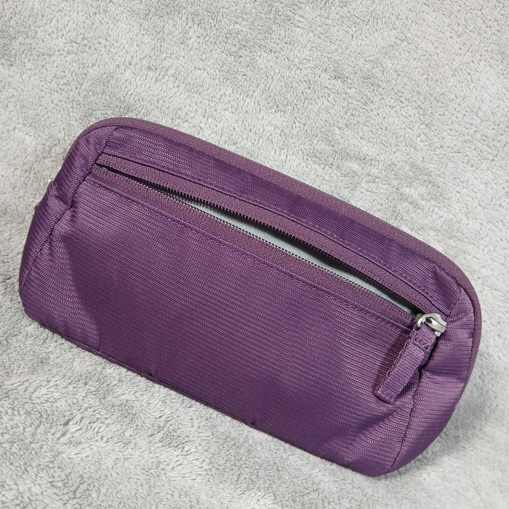 eBags Toiletry Pouch Small Compact Bag Purple Plum Nylon Travel